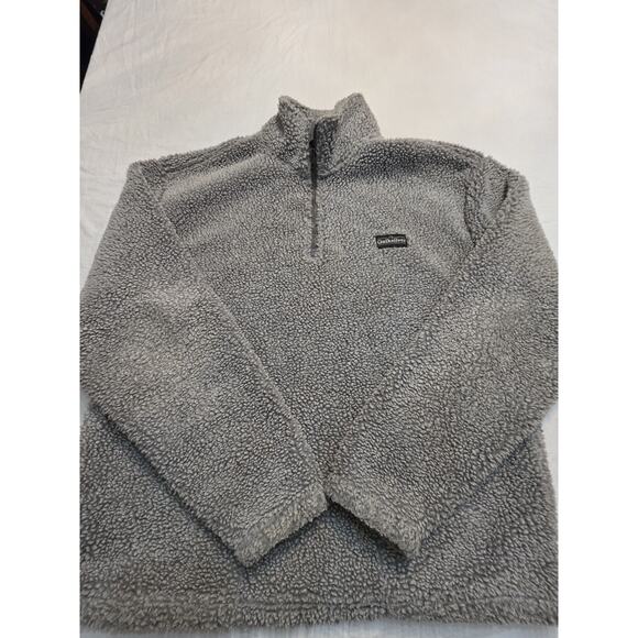 Quicksilver Men's Fleece Sherpa Grey 1/4 Zip Size Xl Jacket - Picture 1 of 8